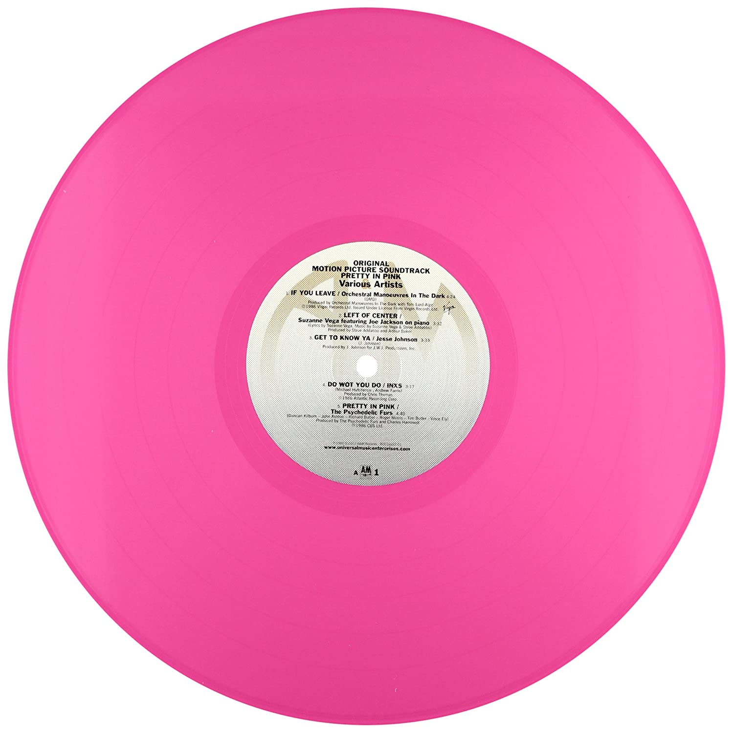Pretty in Pink (Original Motion Picture Soundtrack) Pink Vinyl Record LP - Sentinel Vinyl