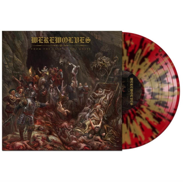 Werewolves 'From The Cave To The Grave (Red W/ Gold & Black Splatter Vinyl)' Vinyl Record LP
