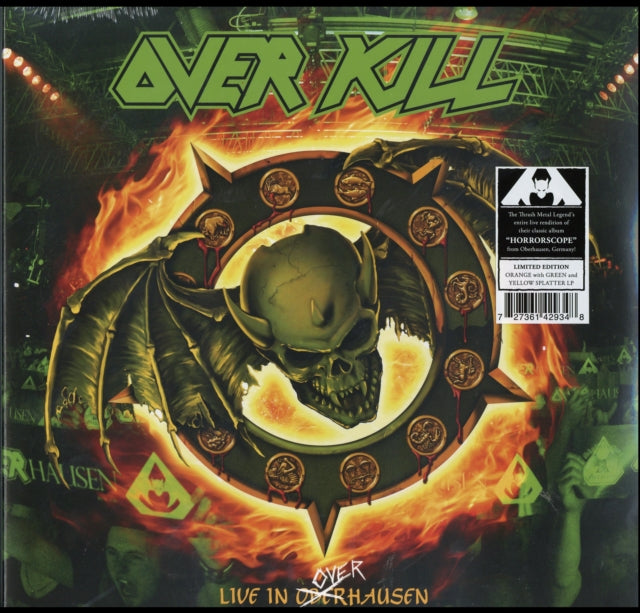 Overkill Horrorscope (Live In Overhausen) (2 Lp, Orange W/ Green & Yellow Vinyl Record LP