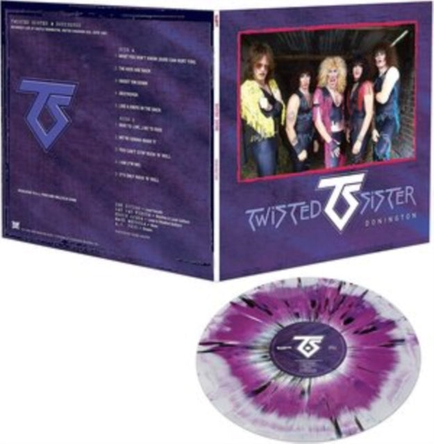 Twisted Sister 'Donington (Purple Black & White Splatter Vinyl)' Vinyl Record LP