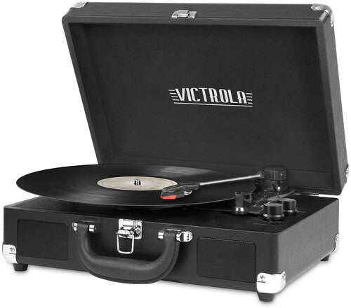 Victrola VSC-550BT-BLK Bluetooth Wireless Suitcase Turntable 3 Speed (Black) - Sentinel Vinyl