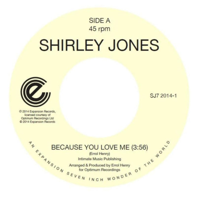 Jones, Shirley 'Because You Love Me' Vinyl Record LP