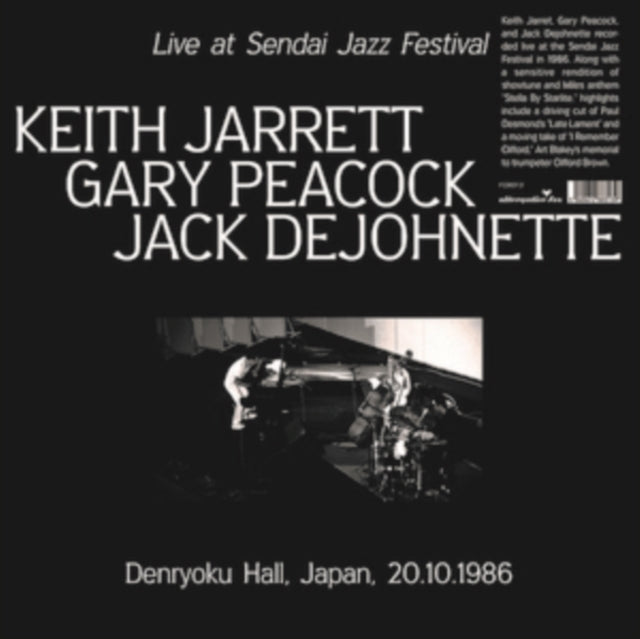 Jarrett, Keith 'Live At Sendai Jazz Festival Denryoku Hall Japan 20.10.1986' Vinyl Record LP